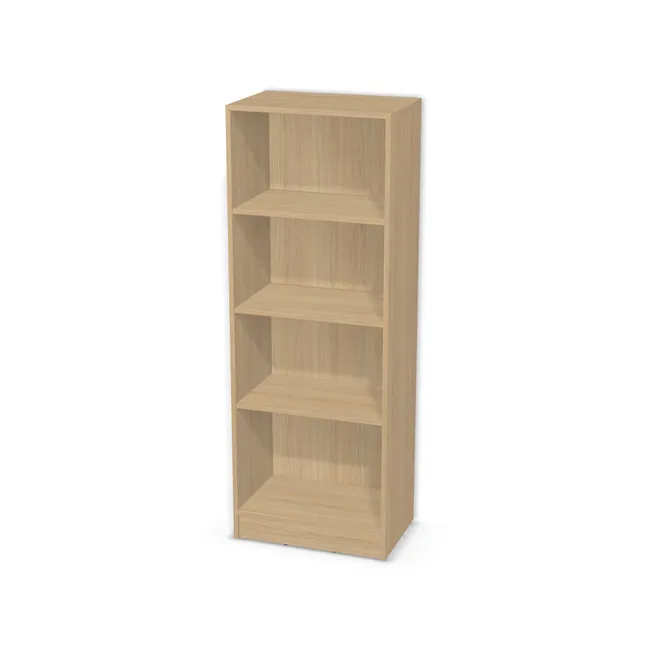 Korpus: Dąb Vicenza (H3157, ST12), Materiał pleców: Plecy z płyty jak korpus, Szerokość: 60 cm, Wysokość: 155 cm, Wysokość z cokołem: 165 cm, Głębokość: 39 cm, Liczba półek: 3 półki, Rozmieszczenie półek: Własne ustawienie, Typ podstawy: Cokół 10 cm, Podpórki półek: Podpórki Kuadro z zabezpieczeniem (typ 2) (Premium / z zabezp.), Obrzeże korpusu: 0,8 mm, Rodzaj: Zabudowa szeregowa