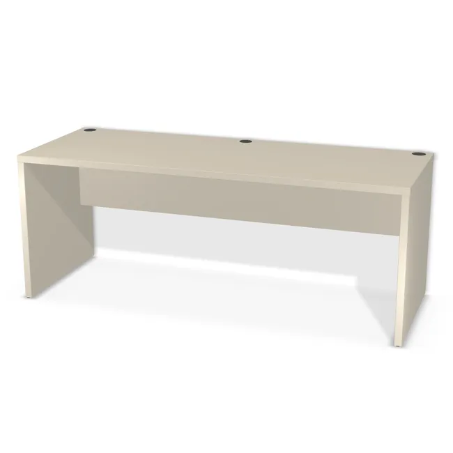 Blat: Szary Taupe (U750, ST9, 36mm), Korpus: Szary Taupe (U750, ST9, 36 mm), Wybrane obrzeże: Domyślne (w kolorze płyty), Materiał tylnej blendy: Tylna blenda z płyty jak korpus, Szerokość: 200 cm, Wysokość: 77 cm, Głębokość: 75 cm, Wys. tylnej blendy: 42 cm, Cofnięcie tylnej blendy: 11 cm, Półka pod klawiaturę: Bez półki, Przepusty: Lewy róg - środek - prawy róg, Kolor przepustu: Przepust Kablowy z Plastiku fi 60 Czarny (Plastik 60 Czarny), Obrzeże korpusu: 2,0 mm