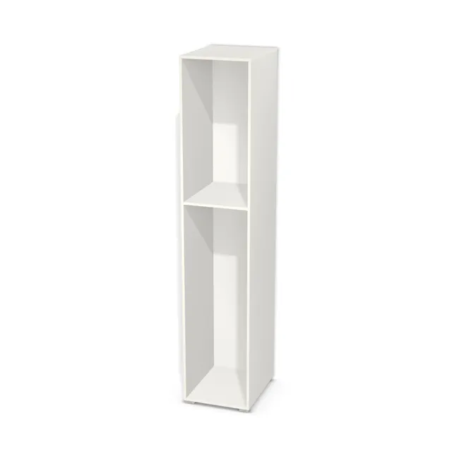 Korpus: Biały klasyczny (W960, SM), Materiał pleców: Plecy z płyty HDF 3 mm (biała), Szerokość: 50 cm, Wysokość: 250 cm, Wysokość z nóżkami: 252 cm, Głębokość: 60 cm, Wys. części dolnej: 150 cm, Przestrzeń pod drążkiem (od osi drążka do wieńca dolnego): 139,7 cm, Układ półek pod drążkiem: Bez półki pod drążkiem, Drzwi: Bez frontów, Typ podstawy: Nóżki (wg wyboru), System domyku: Otwieranie uchwytem, Zawiasy: Dobór we własnym zakresie (Brak), Nóżki: Stopka K041 - tworzywo - chrom wys 2 cm (Stopka chrom 2cm), Uchwyty: Brak uchwytów i brak nawiertów (Brak uchwytów), Obrzeże korpusu: 0,8 mm