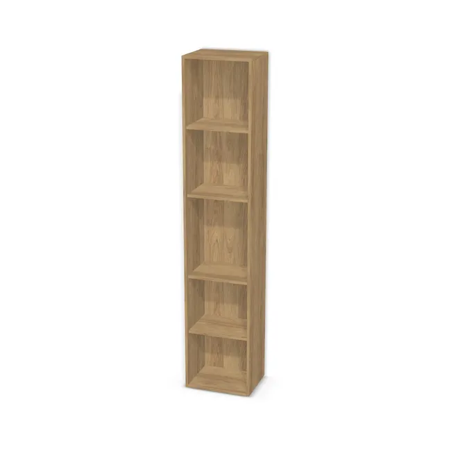 Korpus: Hikora naturalna (H3730, ST10), Materiał pleców: Plecy z płyty jak korpus, Szerokość: 45 cm, Wysokość: 222,8 cm, Głębokość: 35 cm, Drzwi: Bez frontów, Liczba półek: 4 półki, Rozmieszczenie półek: Własne ustawienie, Typ podstawy: Brak (tylko ślizgacze), System domyku: Otwieranie uchwytem, Zawiasy: Dobór we własnym zakresie (Brak), Uchwyty: Brak uchwytów i brak nawiertów (Brak uchwytów), Podpórki półek: Podpórki Kuadro z zabezpieczeniem (typ 2) (Premium / z zabezp.), Obrzeże korpusu: 0,8 mm, Rodzaj: Zabudowa szeregowa