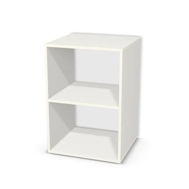 Korpus: Biały klasyczny (W960, SM), Przednie i tylne krawędzie: Domyślne (w kolorze korpusu) (W908, SM), Szerokość: 55 cm, Wysokość: 80 cm, Głębokość: 50 cm, Liczba rzędów: 2 rzędy, Liczba kolumn: 1 kolumna, Typ podstawy: Brak, Obrzeże korpusu: 0,8 mm