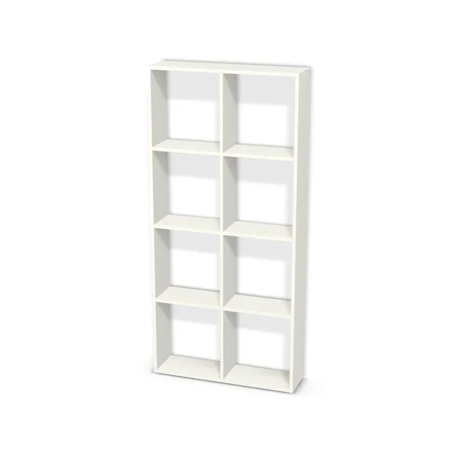 Korpus: Biały premium (W1000, ST9), Przednie i tylne krawędzie: W innym kolorze (W1000, ST9), Szerokość: 80 cm, Wysokość: 170 cm, Głębokość: 21 cm, Liczba rzędów: 4 rzędy, Liczba kolumn: 2 kolumny, Typ podstawy: Brak, Obrzeże korpusu: 0,8 mm