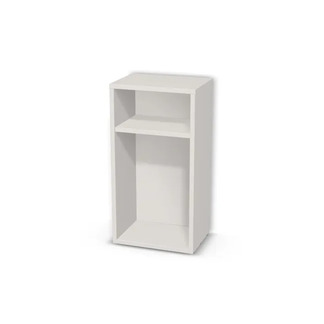 Korpus: Szary jedwabisty (U707, ST9), Materiał pleców: Plecy z płyty jak korpus, Szerokość: 35 cm, Wysokość: 67 cm, Głębokość: 25 cm, Liczba półek: 1 półka, Rozmieszczenie półek: Własne ustawienie, Typ podstawy: Brak (tylko ślizgacze), Podpórki półek: Podpórki Kuadro z zabezpieczeniem (typ 2) (Premium / z zabezp.), Obrzeże korpusu: 0,8 mm