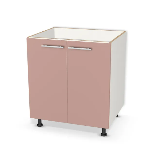 Szafka pod zlewozmywak na wymiar. Front: Antyczna Róża (U325, ST9), Korpus: Biały klasyczny (W960, SM). Dopasuj wymiary online. Realizacja: 3 dni roboczych.