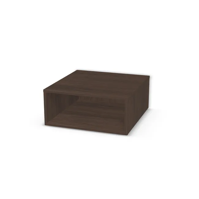 Korpus: Dąb Marone Casella (H1369, ST40), Materiał pleców: Plecy z płyty jak korpus, Szerokość: 58 cm, Wysokość: 25 cm, Głębokość: 60 cm, Liczba półek: Bez półek, Typ podstawy: Brak (tylko ślizgacze), Obrzeże korpusu: 0,8 mm