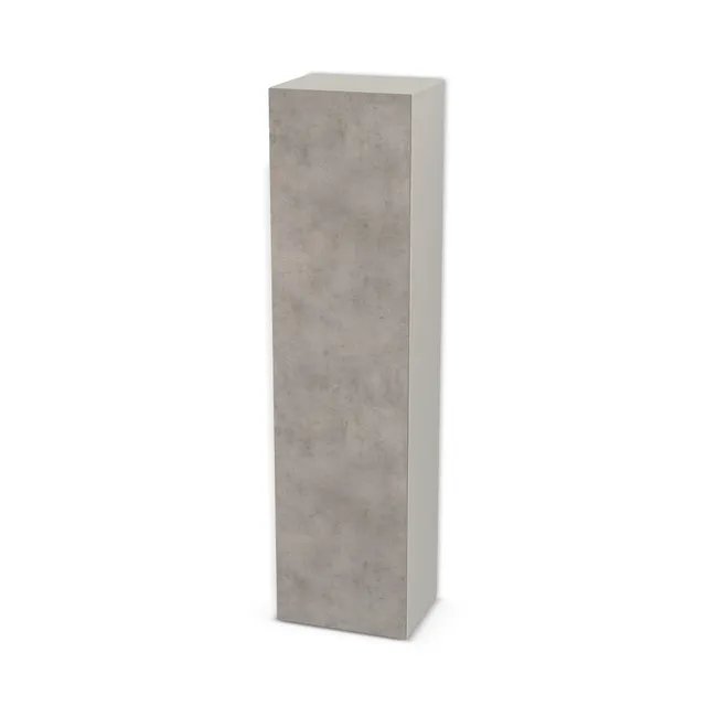 Szafa z półkami i pojedynczymi drzwiami na wymiar. Front: Beton Chicago jasnoszary (F186, ST9), Korpus: Szary jasny (U708, ST9). Dopasuj wymiary online. Realizacja: 3 dni roboczych.