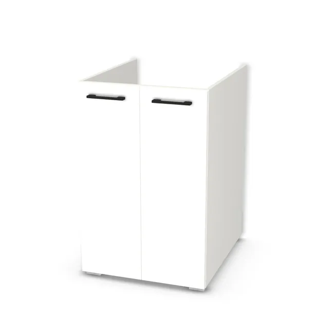 Szafka pod umywalkę stojąca bez blendy na wymiar. Front: Biały alpejski (W1100, PG), Korpus: Biały klasyczny (W960, SM). Dopasuj wymiary online. Realizacja: 3 dni roboczych.
