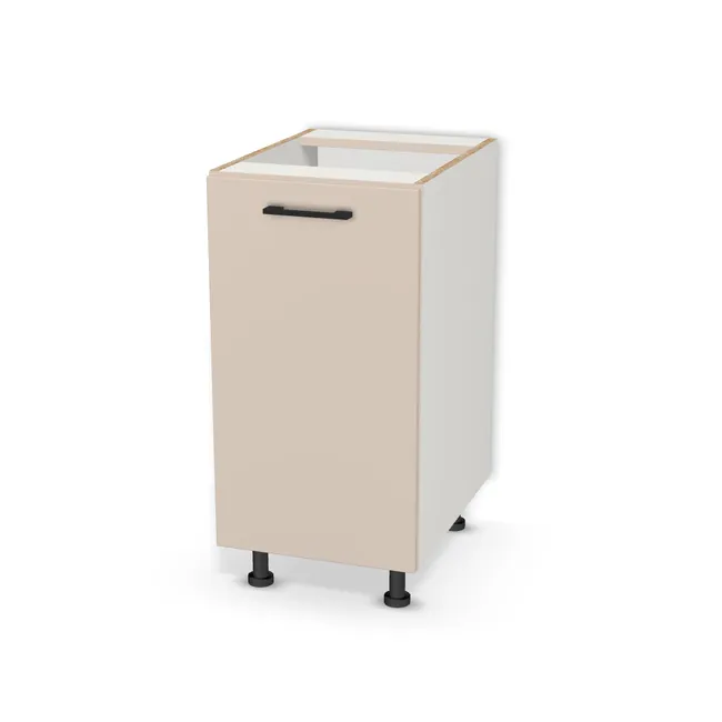 Szafka dolna z koszem cargo na wymiar. Front: Kaszmir (U702, ST9), Korpus: Biały klasyczny (W960, SM). Dopasuj wymiary online. Realizacja: 3 dni roboczych.