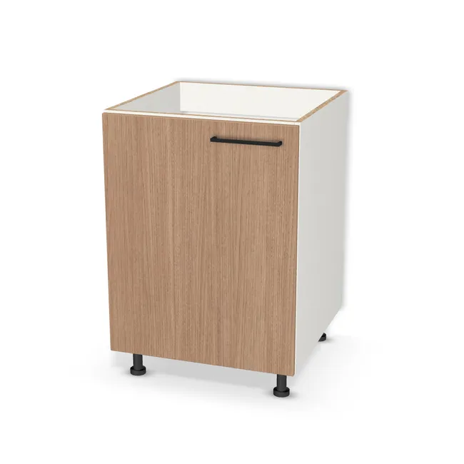 Szafka pod zlewozmywak na wymiar. Front: Kasztan Brighton (H1708, ST17) Usłojenie Pionowe, Korpus: Biały klasyczny (W960, SM). Dopasuj wymiary online. Realizacja: 3 dni roboczych.
