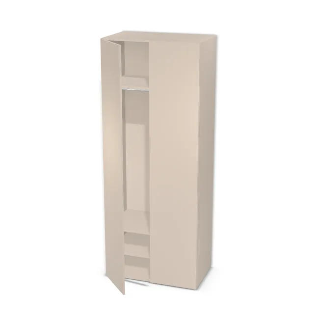 Szafa z podwójnymi drzwiami i drążkiem na wymiar. Front: Kaszmir (U702, ST9), Korpus: Kaszmir (U702, ST9). Dopasuj wymiary online. Realizacja: 3 dni roboczych.