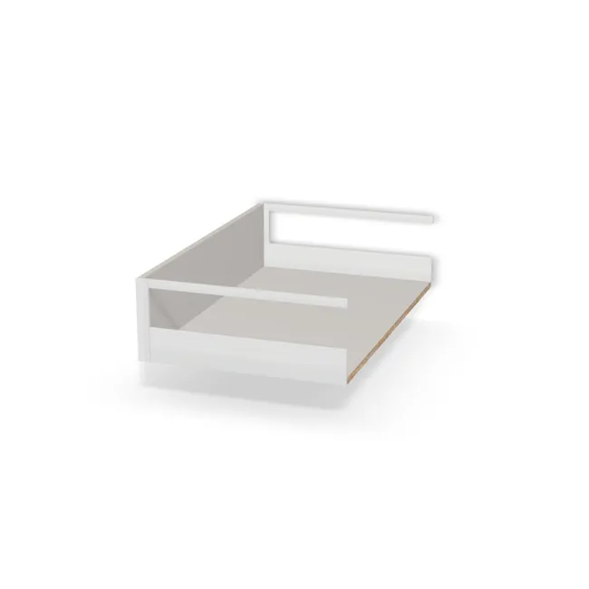 BLUM Tandembox Antaro - Szuflada z dnem i tyłem (bez frontu) na wymiar. Dno i tył: Szary jasny (U0112, Kronospan), Bok szuflady: Szary. Dopasuj wymiary online. Realizacja: 3 dni roboczych.