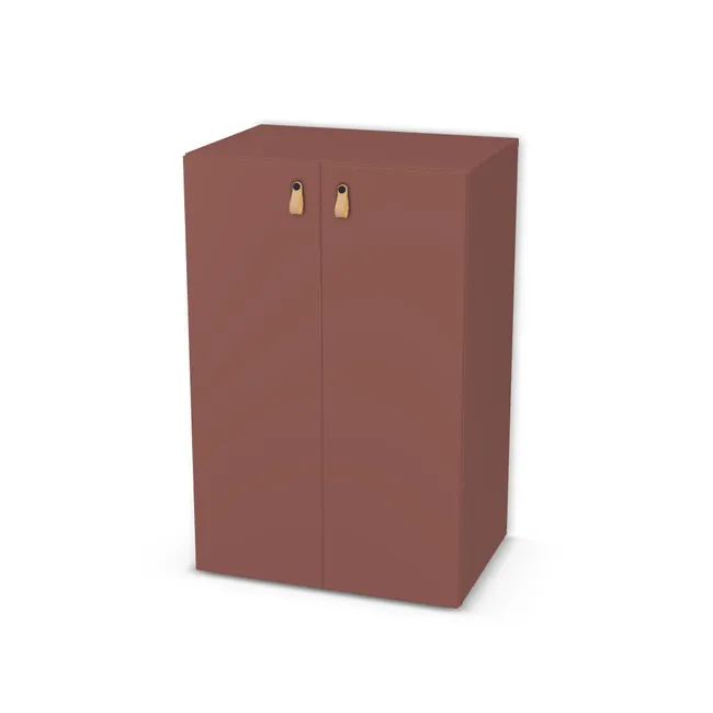 Komoda z drzwiami na wymiar. Front: Czerwony rdzawy (U335, ST9), Korpus: Czerwony rdzawy (U335, ST9). Dopasuj wymiary online. Realizacja: 3 dni roboczych.