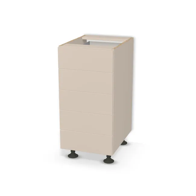 Szafka dolna z 5 szufladami na wymiar. Front: Kaszmir (U702, TMST7), Korpus: U5981 (U5981, BS). Dopasuj wymiary online. Realizacja: 3 dni roboczych.