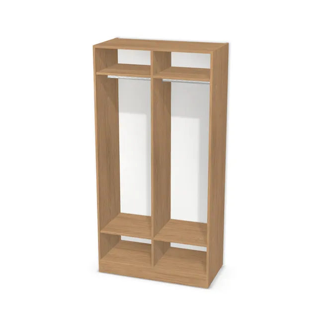 Szafa bez frontów na wymiar. Korpus: Dąb Casella naturalny (H1385, ST40). Dopasuj wymiary online. Realizacja: 3 dni roboczych.