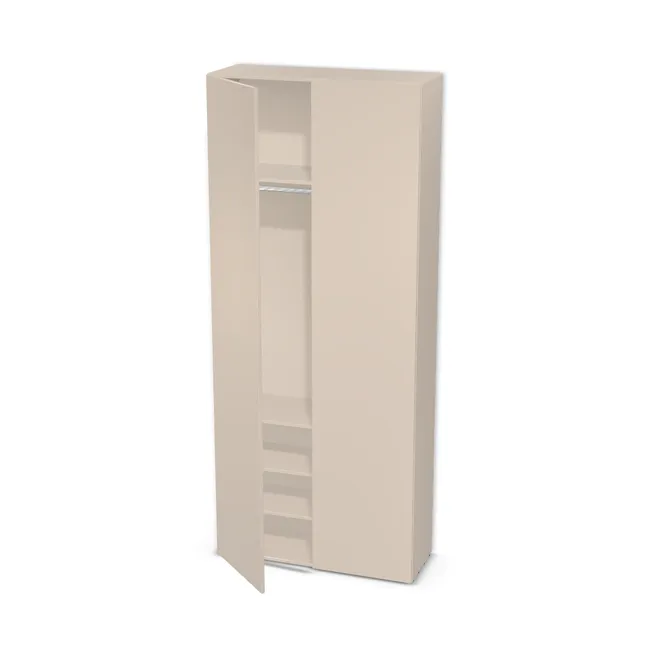 Szafa z podwójnymi drzwiami i drążkiem na wymiar. Front: Kaszmir (U702, ST9), Korpus: Kaszmir (U702, ST9). Dopasuj wymiary online. Realizacja: 3 dni roboczych.