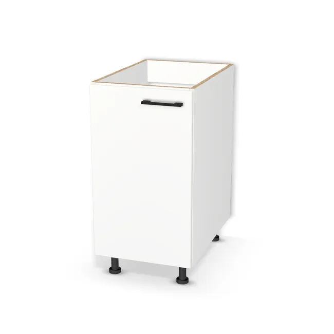 Szafka pod zlewozmywak na wymiar. Front: Biel Alpejska (WU8685, BS), Korpus: Biel Alpejska (WU8685, BS). Dopasuj wymiary online. Realizacja: 3 dni roboczych.