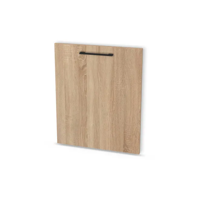 Front: Dąb Bardolino naturalny (H1145, ST10) Usłojenie Pionowe, Usłojenie frontu: Pionowe, Szerokość: 60 cm, Wysokość: 72 cm, Uchwyty: Uchwyt 2576 Czarny Mat rozstaw 192 mm (Uchwyt 2576 192 mm), Obrzeże frontu: 0,8 mm, Rozmieszczenie uchwytów: Poziomo (góra frontu 50 mm, środek)