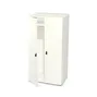 Elegancka biała szafa na wymiar z cichym domykiem Blum - dwudrzwiowa, z drążkiem i półką - całkowita personalizacja wykończeń i uchwytów