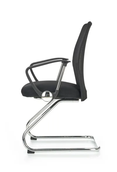 Fotel pracowniczy VIRE SKID - czarny