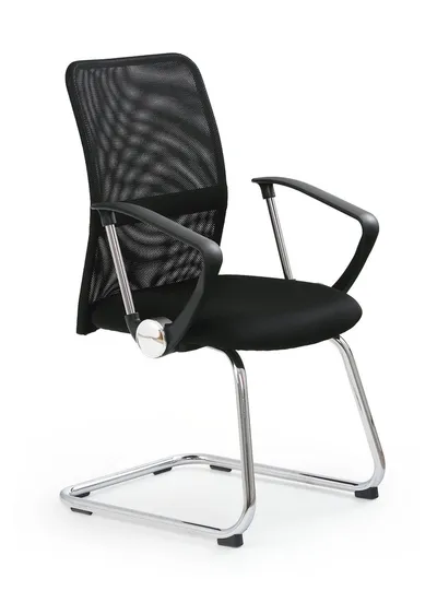 Fotel pracowniczy VIRE SKID - czarny