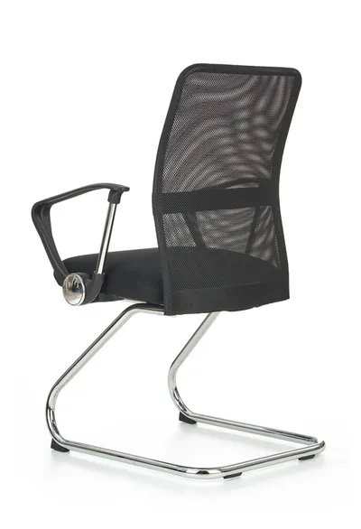 Fotel pracowniczy VIRE SKID - czarny