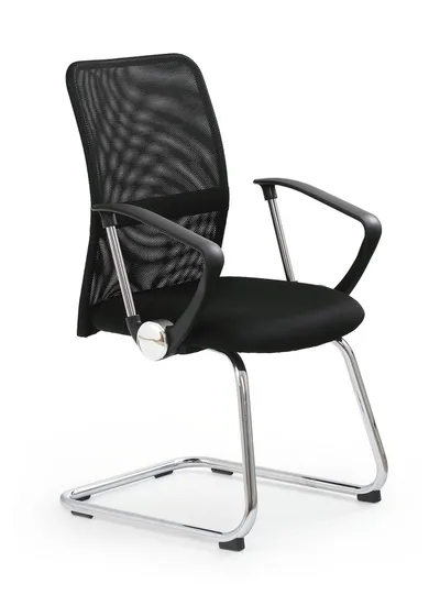Fotel pracowniczy VIRE SKID - czarny