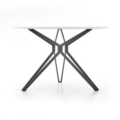 Stół okrągły PIXEL 120 cm - biały/czarny