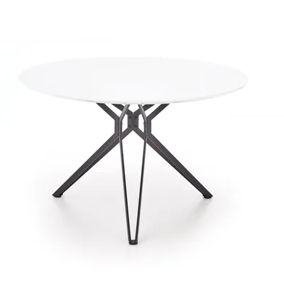 Stół okrągły PIXEL 120 cm - biały/czarny