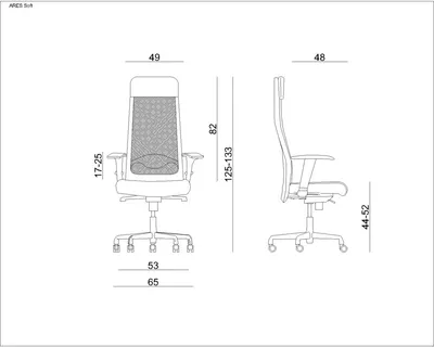 Fotel ARES SOFT - skóra naturalna czarna