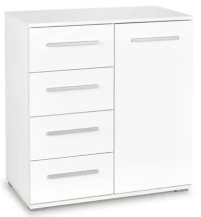 Komoda LIMA KM2 - biały/biały połysk