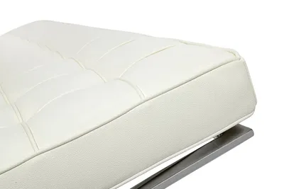 Sofa 2-osobowa BARCELON - biała skóra