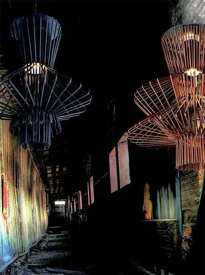 Lampa wisząca STRAW - szary