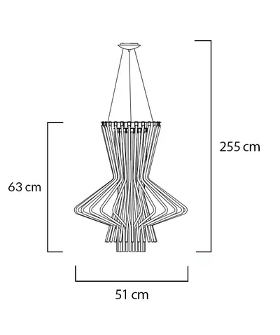 Lampa wisząca STRAW - szary