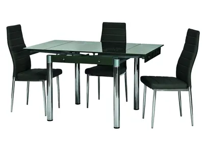 Stół rozkładany GD-082 80/131x80 - czarny