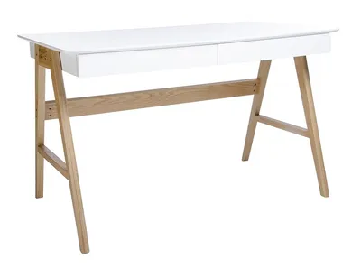 Biurko RIVA 120x70 - biały/dąb