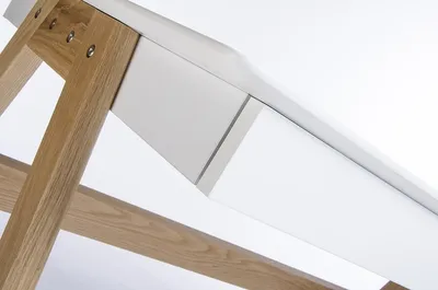 Biurko RIVA 120x70 - biały/dąb