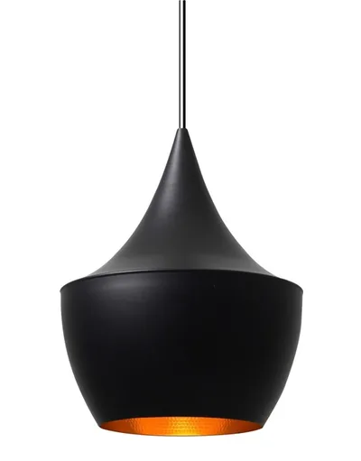 Lampa wisząca BET SHADE FAT - czarny/złoty