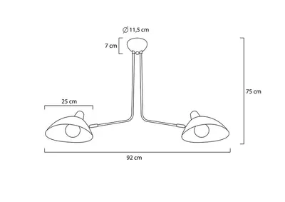 Lampa wisząca RAVEN 2 - czarny mat