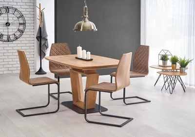 Stół rozkładany BLACKY 160x90 - dąb złoty