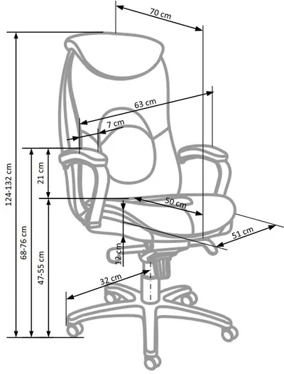 Fotel gabinetowy QUAD - czarny