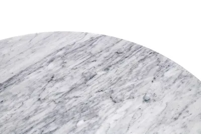 Stół okrągły TULIP Marble Carrara 90 - biały