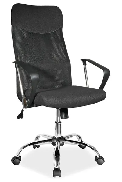 Fotel biurowy Q-025 materiał - czarny