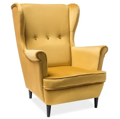 tkanina Bluvel 68 Fotel LORD velvet - żółty Bluvel 68