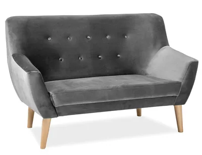Sofa NORDIC 2 Velvet - szary Bluvel 14