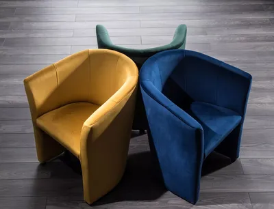Fotel TM-1 Velvet - zółty Bluvel 68