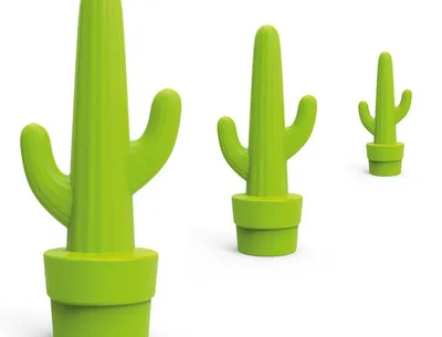 Lampa ogrodowa KAKTUS C  limonkowa - LED, przewód