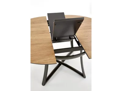 Stół okrągły rozkładany MORETTI 118 cm - dąb złoty/antracyt