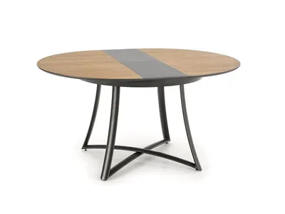 Stół okrągły rozkładany MORETTI 118 cm - dąb złoty/antracyt