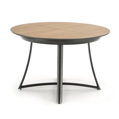 Stół okrągły rozkładany MORETTI 118 cm - dąb złoty/antracyt