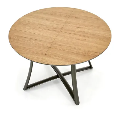 Stół okrągły rozkładany MORETTI 118 cm - dąb złoty/antracyt